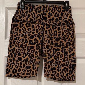 LNA Leopard Print Women's Bike Shorts Size L